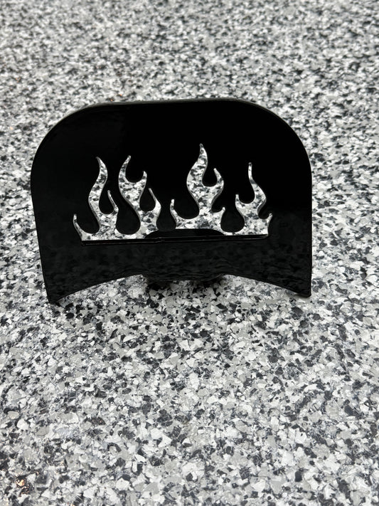 Harley step plate flame