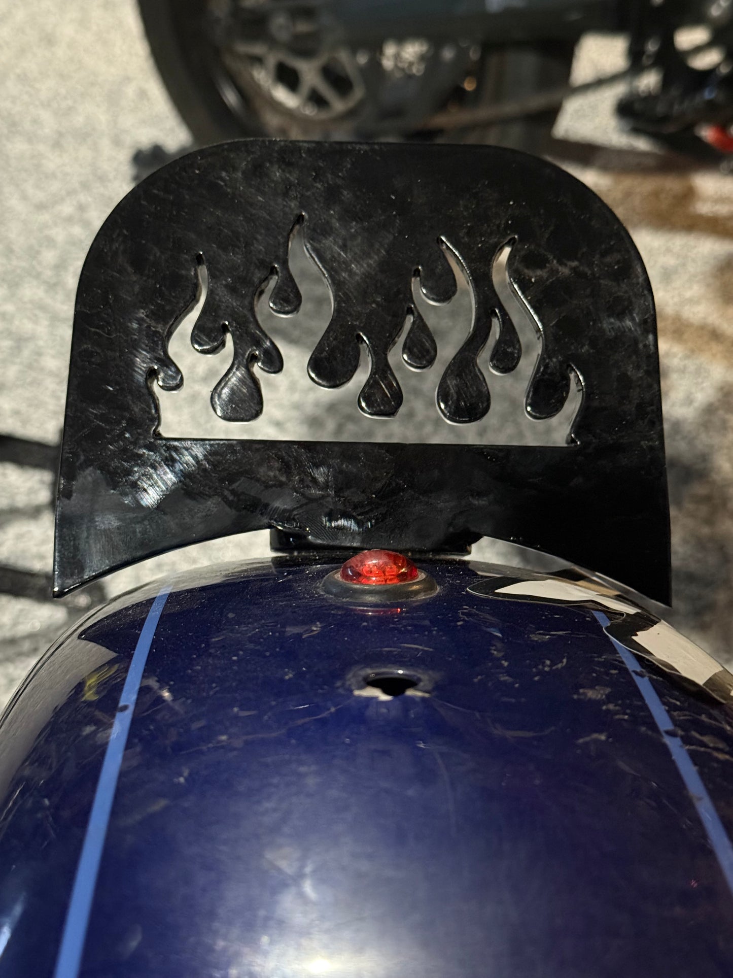 Harley step plate flame